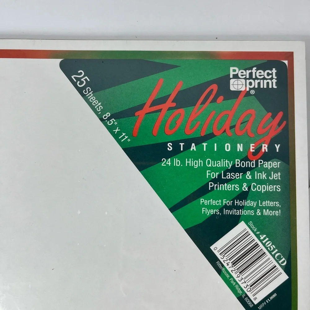 Holiday Christmas Stationary by Perfect Print Santa Having A Snack &‎ Xmas Toys